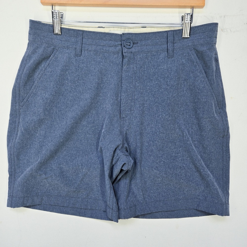 Wellen Huckberry Men's Shorts 32 Blue Hybrid Golf Performance Chino‎